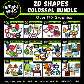 Preview of 2D Shapes Clipart Bundle