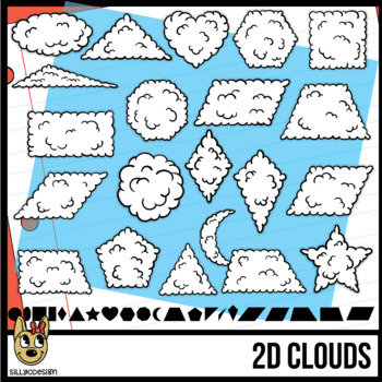 Preview of 2D Shapes: Cloud Clip Art