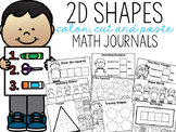 2D Shapes Color, Cut, and Paste Math Journal for Special E