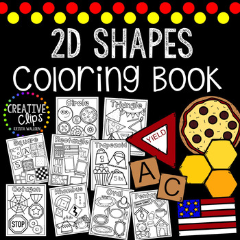 Preview of 2D Shapes Coloring Book {Made by Creative Clips Clipart}