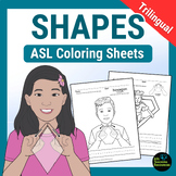 2D Shapes Coloring Pages Trilingual Geometry Vocabulary AS