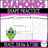 2D Shapes: Diamonds | Shape Worksheets for Kindergarten - 