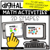 Digital Activities Math 2D Shapes Plane for Google Classro