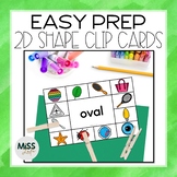 2D Shapes Easy Prep Clip Cards
