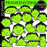 2D Shapes Frankenstein Clipart {Frankenstein Shapes}