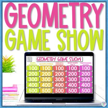 Preview of Classifying 2D Shapes - 2D Shapes Attributes Game Show - Geometry Math Game Show
