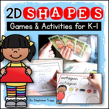 Preview of 2D Shapes Games and Activities for Kindergarten and First Grade Bundle