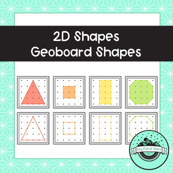 Geoboard Challenge Cards - 2D Shapes (Teacher-Made) - Twinkl