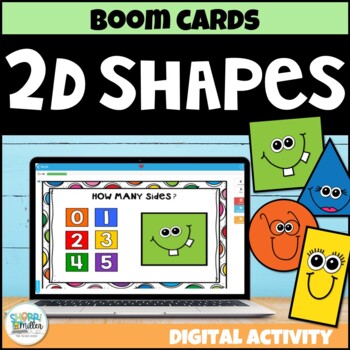 Preview of 2D Shapes Geometry Digital Self-Checking BOOM Cards - Math Center Task Cards