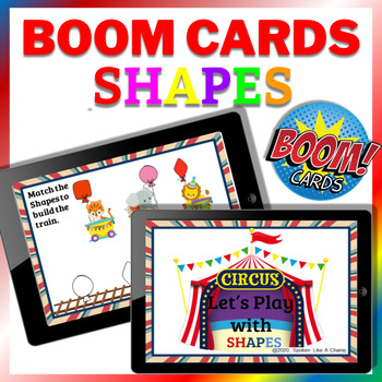Preview of 2D Shapes - Geometry and 2 Dimensional Shapes Boom Cards Distance Learning