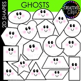 2D Shapes Ghost Clipart {Ghost Shapes}