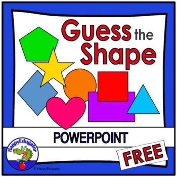 Preview of 2D Shapes Guess the Shape PowerPoint Game FREE