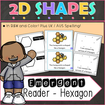 Preview of 2D Shapes Hexagon Emergent Reader