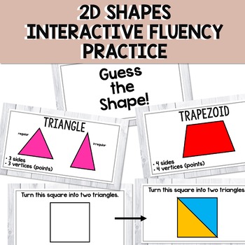 Preview of 2D Shapes Interactive Fluency Practice Slideshow