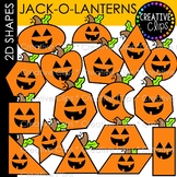 2D Shapes Jack-o-Lantern Clipart {Halloween Shapes}