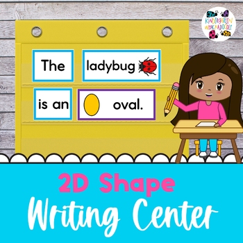 Preview of 2D Shapes Kindergarten Writing Center - Flat Shapes and Objects