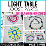 2D Shapes Light Table Activities | Loose Parts Fine Motor 