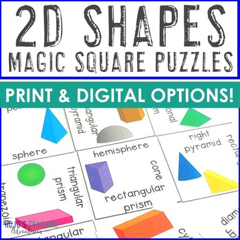 Preview of 2D Shapes Worksheet Alternatives or Math Activities | Print & Digital Options!