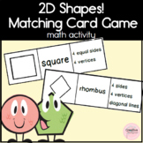 2D Shapes Matching Cards Math Game for Kindergarten