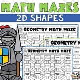 2D Shapes Math Mazes 2d Shapes Worksheets
