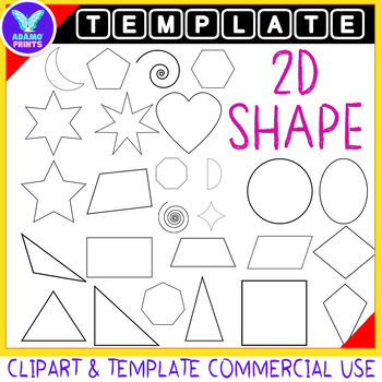 2D Shapes Math Templates Clip Art / Page Layouts Commercial Use by ...