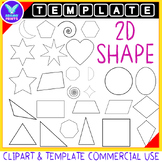 2D Shapes Math Templates Clip Art / Page Layouts Commercial Use