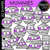 2D Shapes Mummy Clipart {Mummy Shapes}