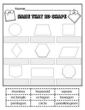 2D Shapes - No Prep Packet by Convenient Creations | TPT