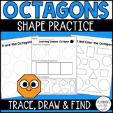 2D Shapes: Octagons | Shape Worksheets for Kindergarten - 