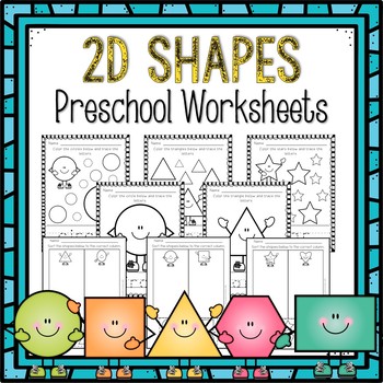 Shapes Worksheets for Preschool by The Picture Book Cafe | TpT