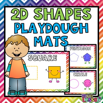 2D Shapes Playdough Mats by My Little Lesson | TPT