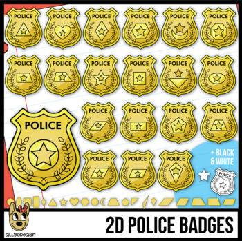 Preview of 2D Shapes: Police Badges
