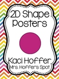 2D Shapes Poster {Bright Apple Chevron}