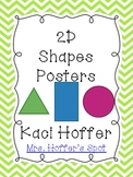 2D Shapes Poster {Chevron Print}