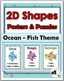 2D Shapes Posters & Puzzles Ocean Theme Classroom Decor