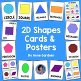 2D Shapes Posters, Cards and Anchor Chart: Ideal for Math 