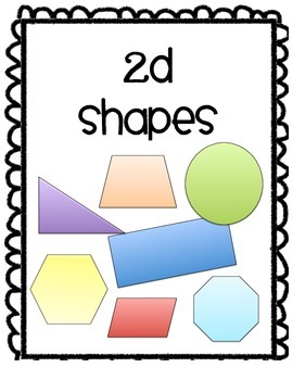 Preview of 2D Shapes - Posters, Book, & Worksheet