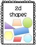2D Shapes - Posters, Book, & Worksheet