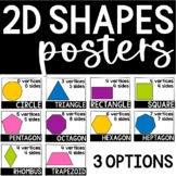 2D Shapes Objects Posters Color and Black & White