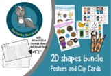 2D Shapes Posters and Clip Cards Bundle