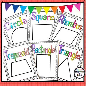 2D Shapes Posters l Geometry Bulletin Board and Anchor Chart by Mommin ...