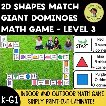 Preview of 2D Shapes Properties & Name Match Whole Class Activity Morning Work Outdoor