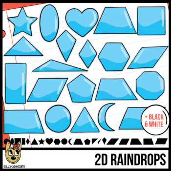 Preview of 2D Shapes: Raindrop Clip Art