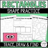 2D Shapes: Rectangles | Shape Worksheets for Kindergarten 