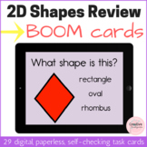 2D Shapes Review Digital Task Cards with BOOM Cards for Ki