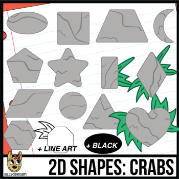 Preview of 2D Shapes: Rocks Clip Art