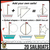2D Shapes: Sails & Sailboat Clip Art