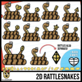 2D Shapes: Snakes Clip Art | Rattlesnakes & Rattles