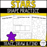 2D Shapes: Stars | Shape Worksheets for Kindergarten - Tra