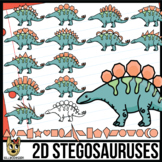 2D Shapes: Stegosaurus Clip Art